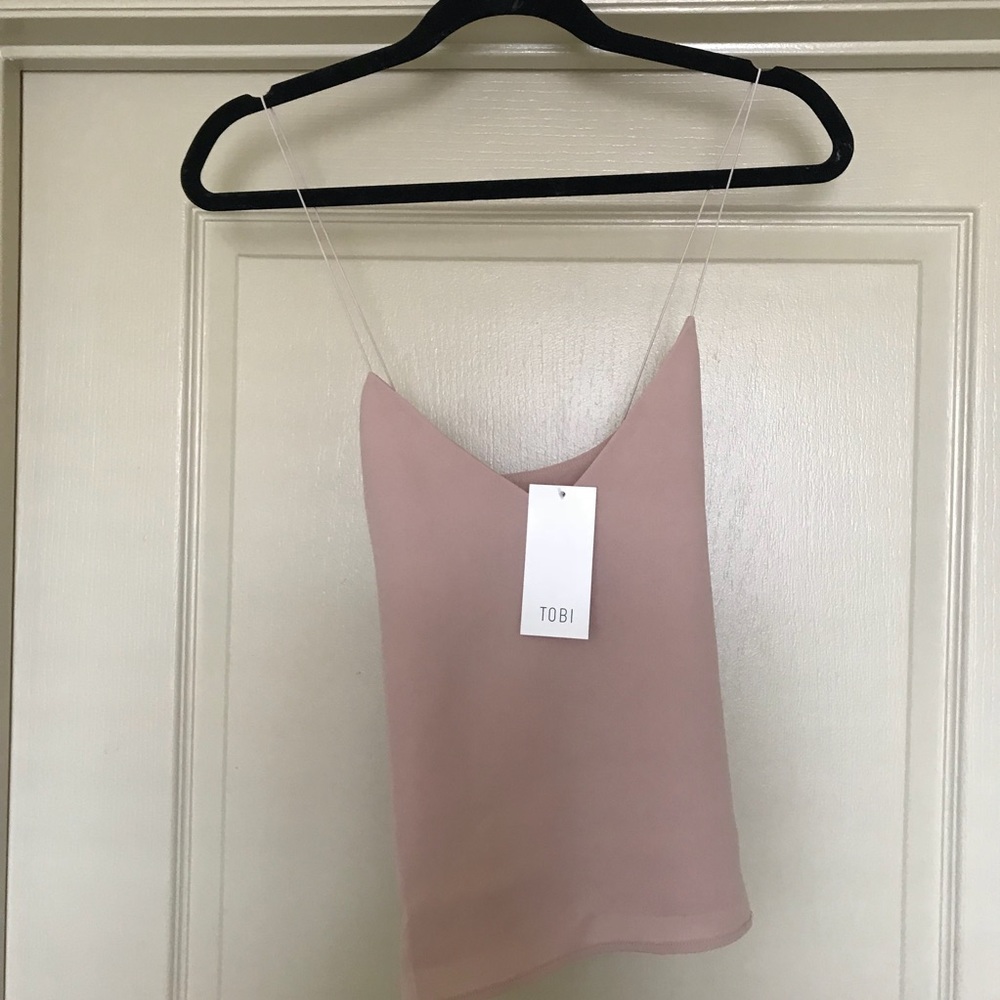 Light pink backless Tobi cami